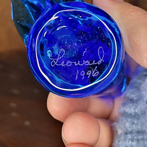 Blue Glass Bird Figurine - Picture 12 of 16